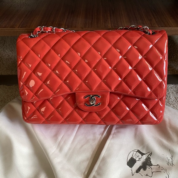CHANEL Handbags - SOLD. Chanel classic jumbo double flap in patent